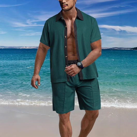 Conjunto de Vacaciones para Hombre: Camisa y Pantalones Cortos - Image 20
