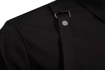 Camisa Hombre Falso Doble Pecho con Tirantes y Mangas Desmontables - Image 16