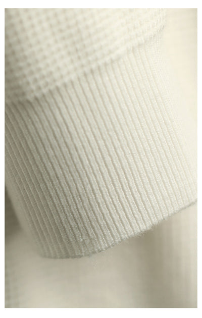 Suéter Henley Casual de Cuello V y Manga Larga para Hombre - Image 11