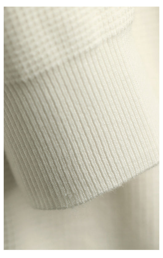 Suéter Henley Casual de Cuello V y Manga Larga para Hombre - Image 11