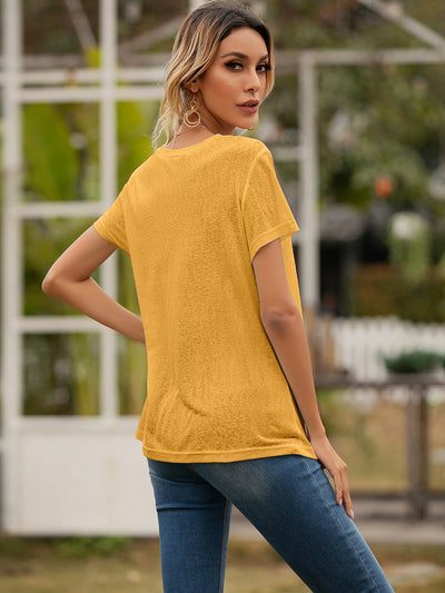 Blusa Casual Holgada con Escote en V y Bolsillos - Image 45