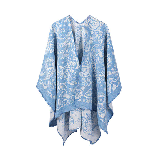 Chal Cruzado de Lana Jacquard con Estampado Paisley - Image 34