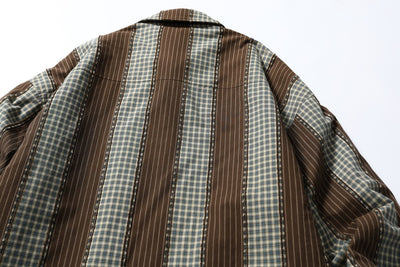 Camisa Acolchada de Algodón a Rayas con Detalles Desgastados - Image 28