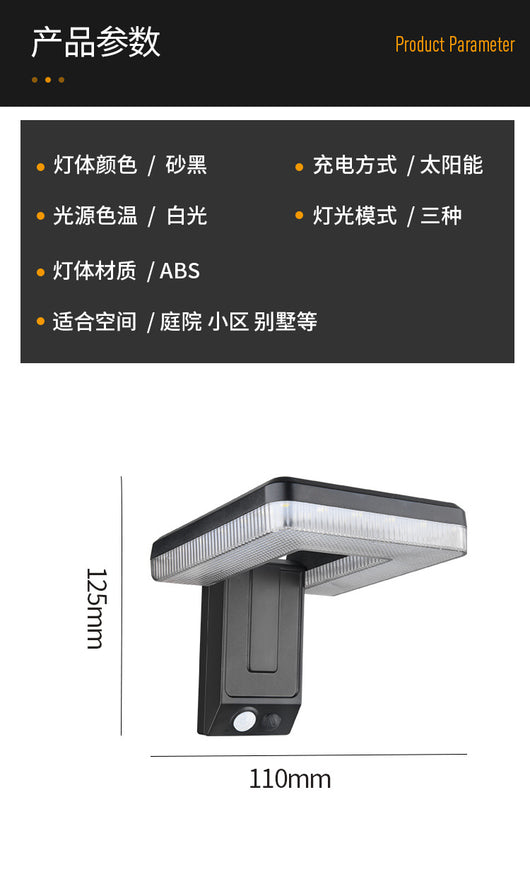 Lámpara Solar Inteligente Plegable para Muro Exterior con Sensor de Movimiento - Image 35