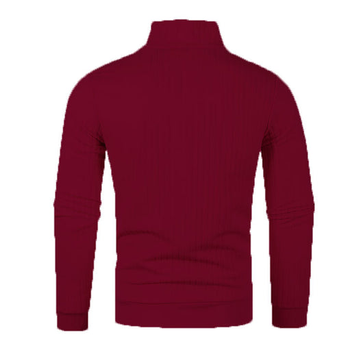 Suéter de Cuello Alto con Cierre para Hombre - Comodidad Casual - Image 30