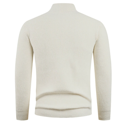 Suéter Casual para Hombre con Cuello Mao y Botones Sesgados - Image 13