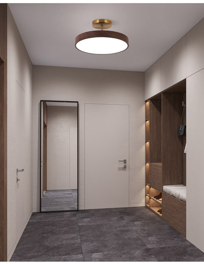 Lámpara de Techo Minimalista con Textura de Madera - Image 7
