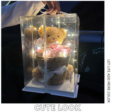 Osito Peluche Viral con Canasta de Rosas - Regalo Perfecto para Mamá - Image 13
