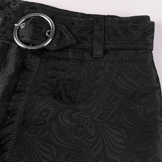 Falda Asimétrica Gótica Dark Rock Punk en Gris Ceniza - Image 12