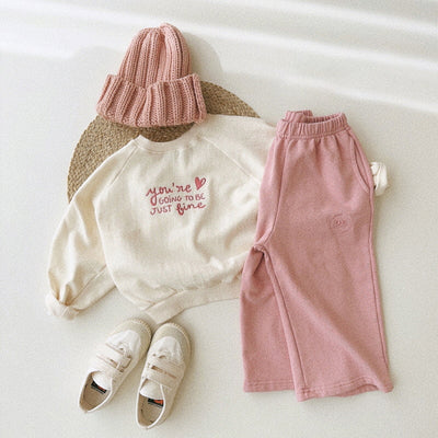 Suéter Infantil Oversize con Bordado de Letras - Manga Larga Cuello Redondo - Image 32