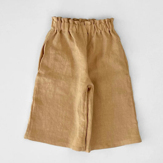 Pantalón Ancho de Lino y Algodón con Cintura Elástica - Image 71