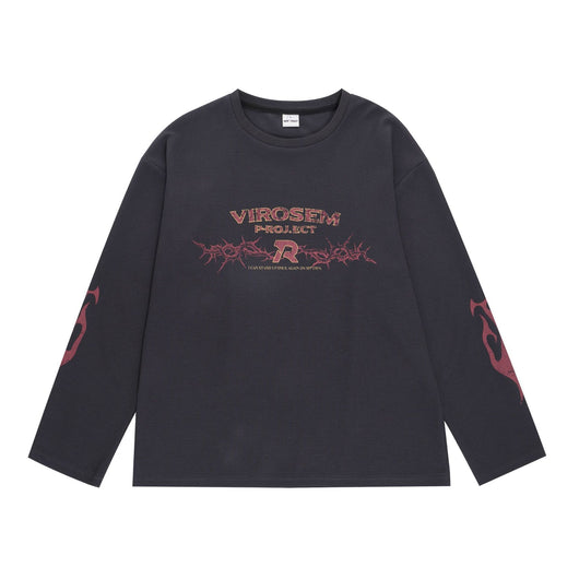 Camiseta Holgada de Manga Larga Vintage Americana - Básico Versátil - Image 15