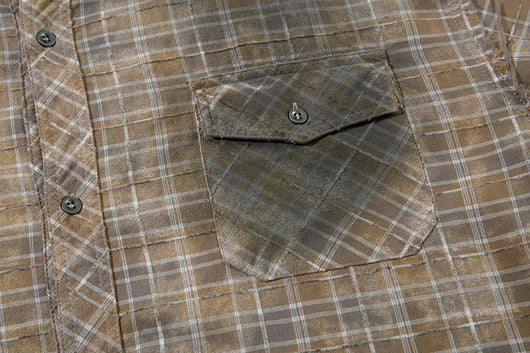 Camisa Plaid Degradado con Bordes Deshilachados - Image 20