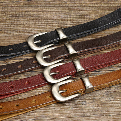 Cinturón de Cuero Retro Versátil 18cm - Estilo Clásico Personalizado - Image 35