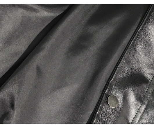 Chaqueta de Plumón Blanco Estilo Americano con Detalles de Cuero PU - Image 51
