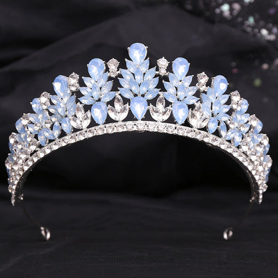 Corona Nupcial de Cristal Verde Brillante con Aleación y Incrustaciones - Image 51