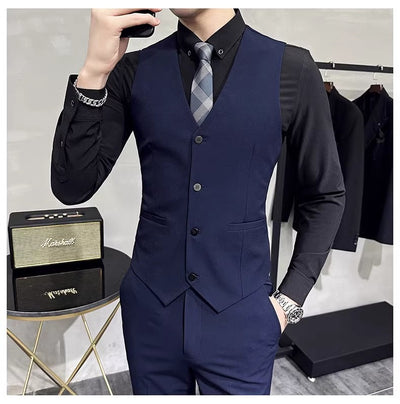 Chaleco de Traje Ejecutivo para Hombre Talla Grande - Image 17