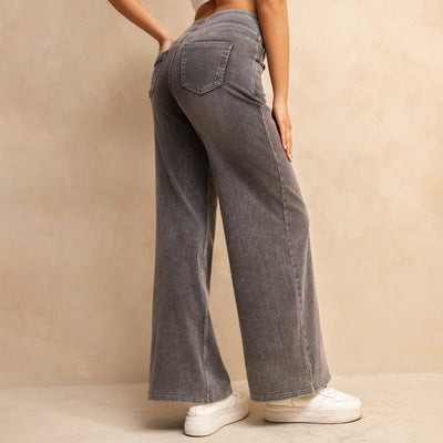 Jeans Cintura Alta Grises Holgados para Mujer - Image 12