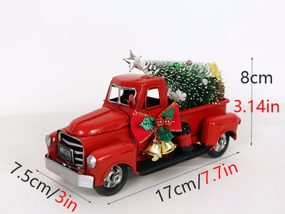 Adornos Navideños Camión Rojo Retro - Image 7