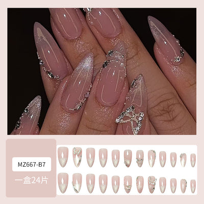 Pegatinas de Uñas Mariposa Efecto Ojo de Gato con Diamantes - Image 9