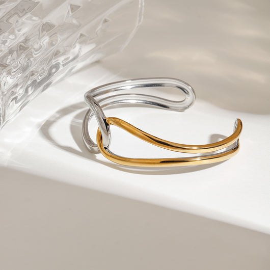 Brazalete Noria Bicolor en Oro - Image 17