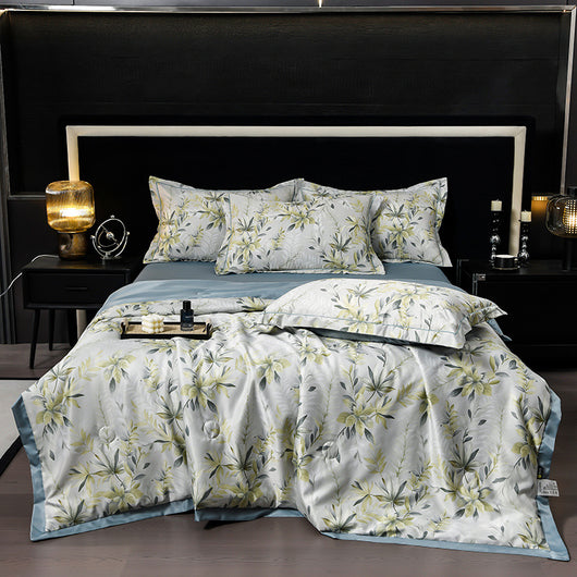 Juego de Edredón Tencel Estampado Refrescante para Verano - 4 Piezas - Image 41