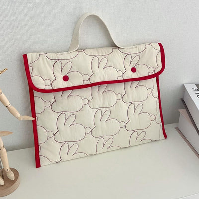 Bolsa Portátil para Tablet con Patrón de Conejo Bordado - Image 12