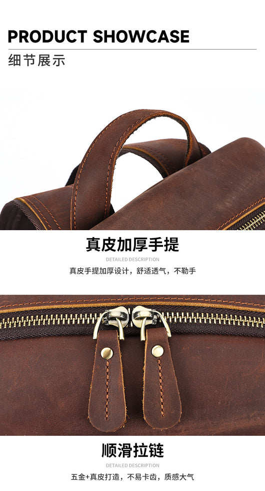Mochila de Cuero para Hombre con Gran Capacidad - Image 23