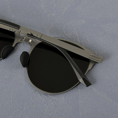 Gafas de Sol Vintage Plegables para Hombre en Acero Inoxidable - Image 23