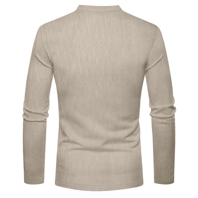 Henley de Pana para Hombre - Ajuste Slim, Manga Larga, Diseño Minimalista - Image 25