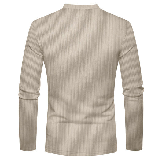 Henley de Pana para Hombre - Ajuste Slim, Manga Larga, Diseño Minimalista - Image 25