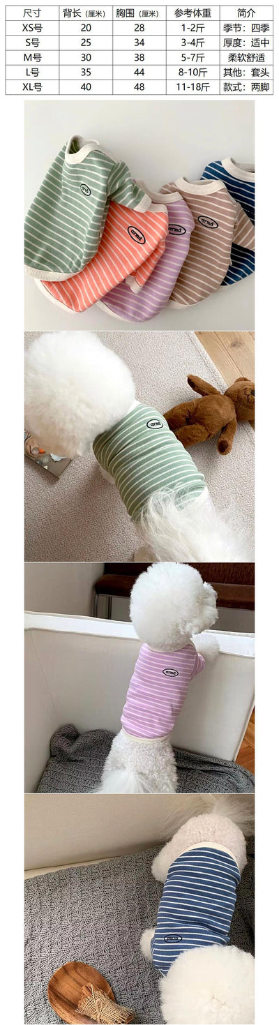 Ropa Cómoda de Rayas para Perros Pequeños - Image 12