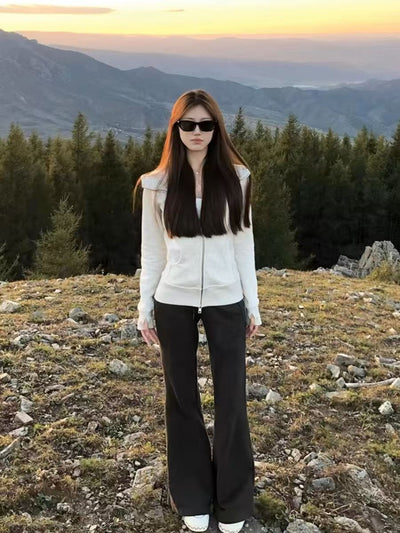 Cardigan Sudadera Ajustado con Capucha y Cierre Moldeador de Cintura - Image 12