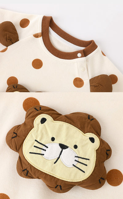 Conjunto de Regalo Bebé Suéter Tejido Pequeño León - Image 11