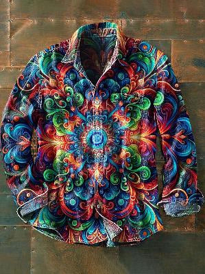 Camisa Retro de Manga Larga para Hombre - Image 58
