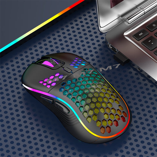 Ratón Inalámbrico Luminoso con Diseño Calado Ultraligero - Image 10