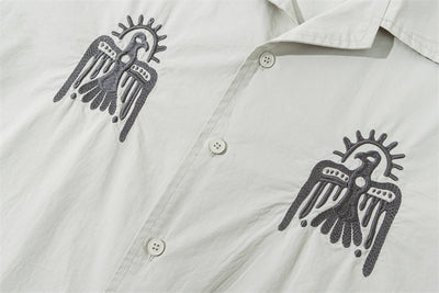 Camisa Cargo Retro con Bordados Divertidos - Estilo Casual de Verano - Image 20