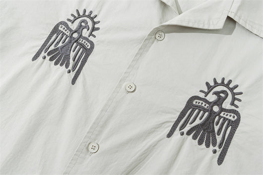 Camisa Cargo Retro con Bordados Divertidos - Estilo Casual de Verano - Image 20