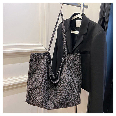 Bolso Retro de Hombro Estampado Leopardo con Textura Casual - Image 11