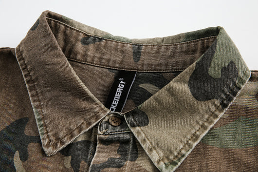 Camisa Hombre Camuflaje Vintage con Efecto Tinta Desgastada - Image 27