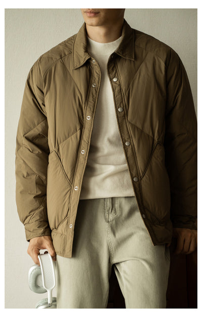 Chaqueta de Invierno Acolchada para Hombre con Cuello Tipo Camisa - Image 24