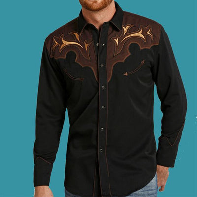 Camisa Suelta Estampada Estilo Western Americano - Image 38