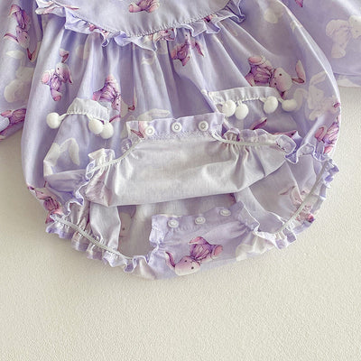 Enterizo Triangular para Bebé Niña en Púrpura - Image 12