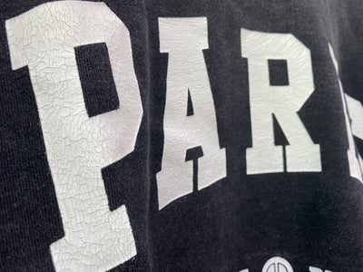 Suéter de Algodón para Mujer con Letras PARIS Cuello Redondo en Negro y Gris - Image 20