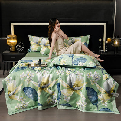 Juego de Edredón Tencel Estampado Refrescante para Verano - 4 Piezas - Image 52