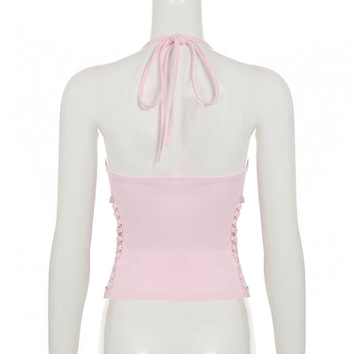Chaleco Halter con Control de Cintura y Cordones - Diseño Veraniego para Mujer - Image 18