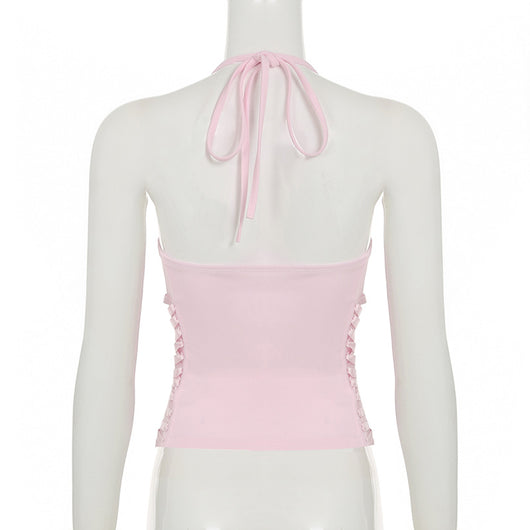 Chaleco Halter con Control de Cintura y Cordones - Diseño Veraniego para Mujer - Image 18
