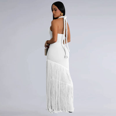 Vestido Tubo Escotado con Detalles de Borlas - Image 25