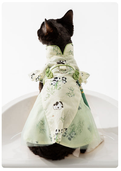 Falda Pareja Estilo Chino Panda y Bambú para Gatos Sin Pelo - Image 22