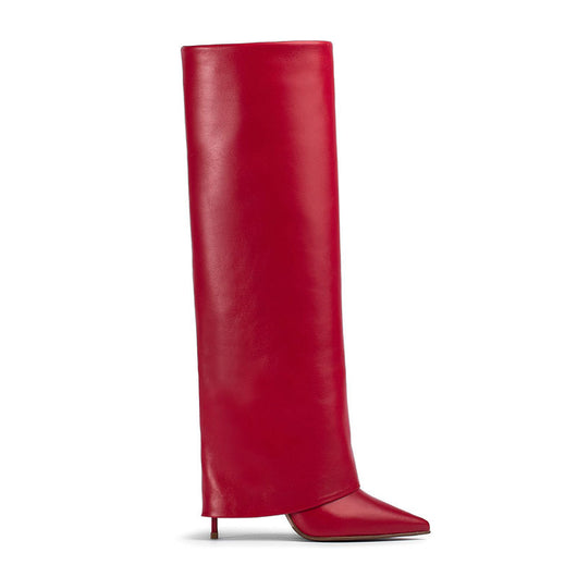 Botas Stiletto Altas Talla Grande con Punta Afilada y Medias Integradas - Image 21